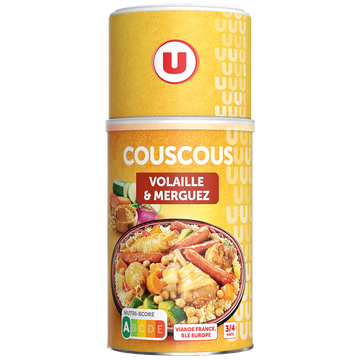 U Couscous volaille/merguez boîte 3/2 de 980g