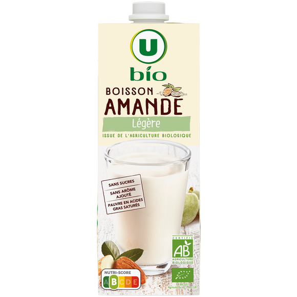 U BIO Boisson végétale amande légère 1l