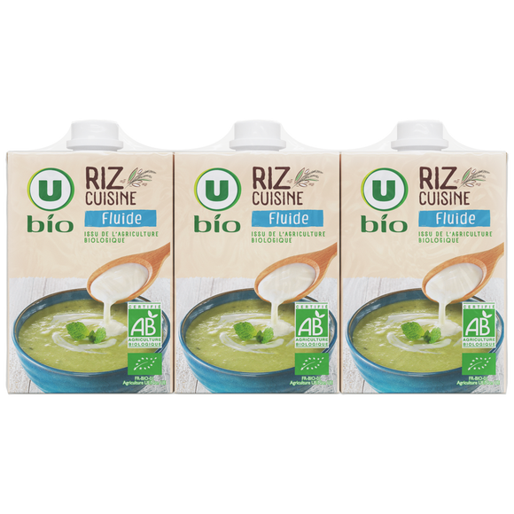 U BIO Riz cuisine fluide  3x20cl