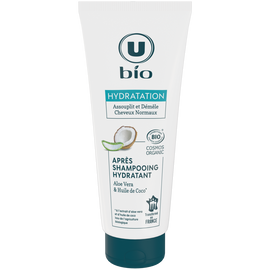 U BIO Après-Shampooing Hydratation Cheveux normaux, aloe vera & huile de coco - 200ml