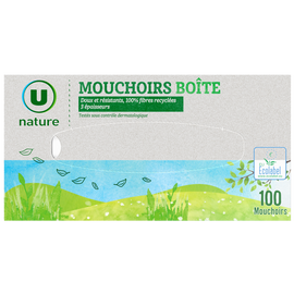 U NATURE Mouchoirs 3 plis  boîte x100