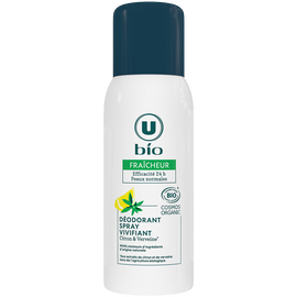 U BIO Déodorant vivifiant citron verveine spray 100ml