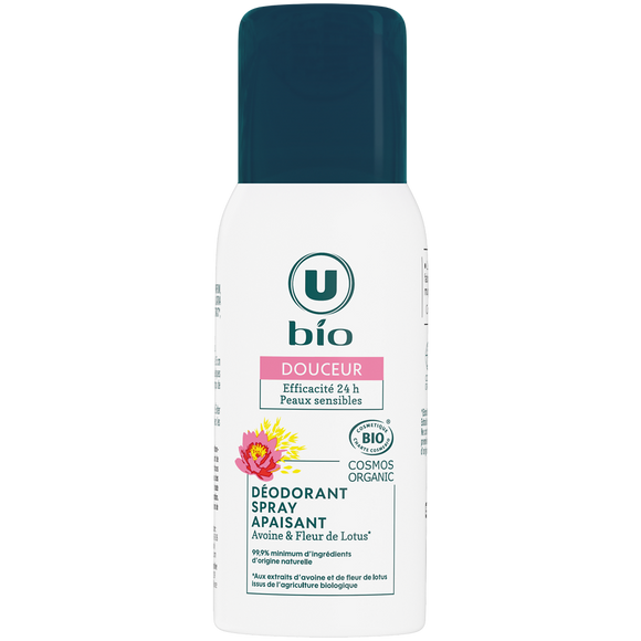 U BIO Déodorant apaisant avoine lotus spray 100ml