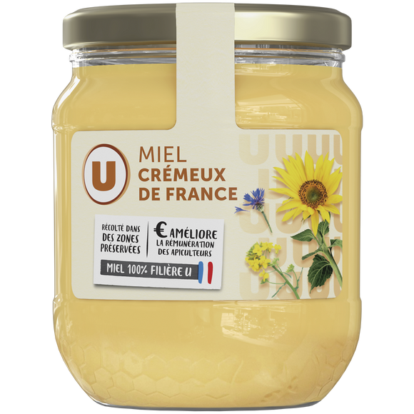 U Miel de France crémeux filière 375g
