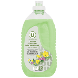 U Lessive liquide parfum olivier & fleurs de campagne 30 lavages 1,5L