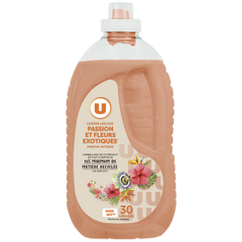 U Lessive liquide parfum passion&fleurs exotiques 30lavages 1,5 litres