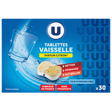 U Tablettes lave-vaisselle standard citron boîte x30 (300g)