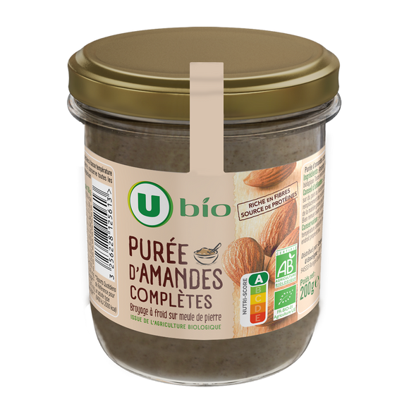 U BIO Purée d'amandes complètes BOCAL 200g