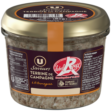U SAVEURS Terrine de campagne à l'armagnac  180g