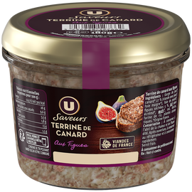 U SAVEURS Terrine de canard aux figues 180g