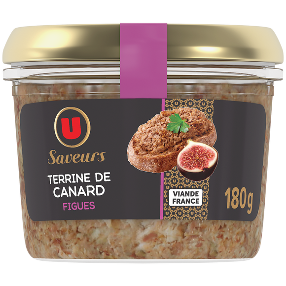 U SAVEURS Terrine de canard aux figues 180g