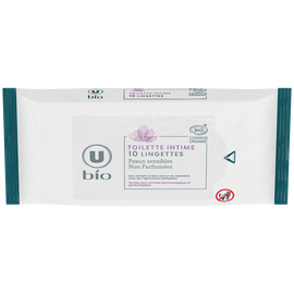 U BIO Lingettes toilette intime pocket x10