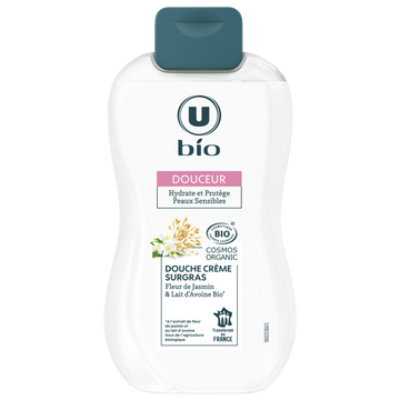 U BIO Douche crème surgras fleur de jasmin lait d'avoine 250ml