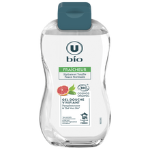 U BIO Gel douche vivifiant pamplemousse et thé vert flacon 250ml