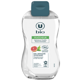 U BIO Gel douche vivifiant pamplemousse et thé vert flacon 250ml