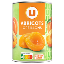 U Abricots au sirop léger, boîte 1/2, 230g