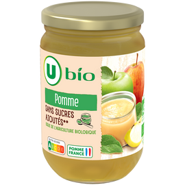 U BIO Purée de pommes sans sucres ajoutés  625g
