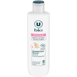 U BIO Shampooing  Cheveux fragiles, lait d'avoine et fleur de cerisier - 250ml
