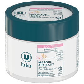 U BIO Masque capillaire Cheveux fragiles, lait d'avoine et fleur de cerisier- 300ml