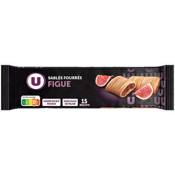 U Biscuits sablés fourrés à la figue - x15 - Paquet de 165g