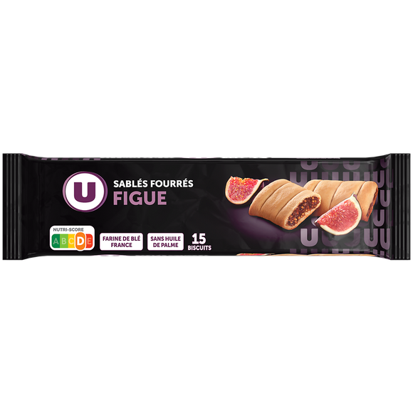 U Biscuits sablés fourrés à la figue - x15 - Paquet de 165g