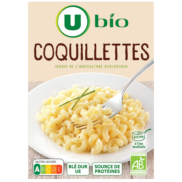 U BIO Coquillettes origine France U BIO, 1kg