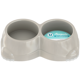 U Mangeoire double antidérapante pour chien 2x645ml 237g