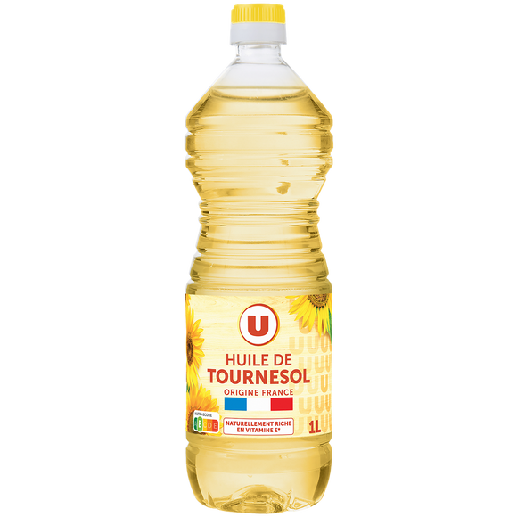 U Huile de tournesol oléique origine France U 1 litre