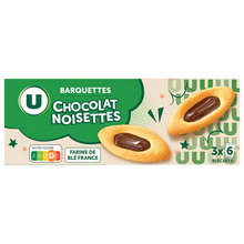 U Barquettes au chocolat et aux noisettes - paquet de 120g