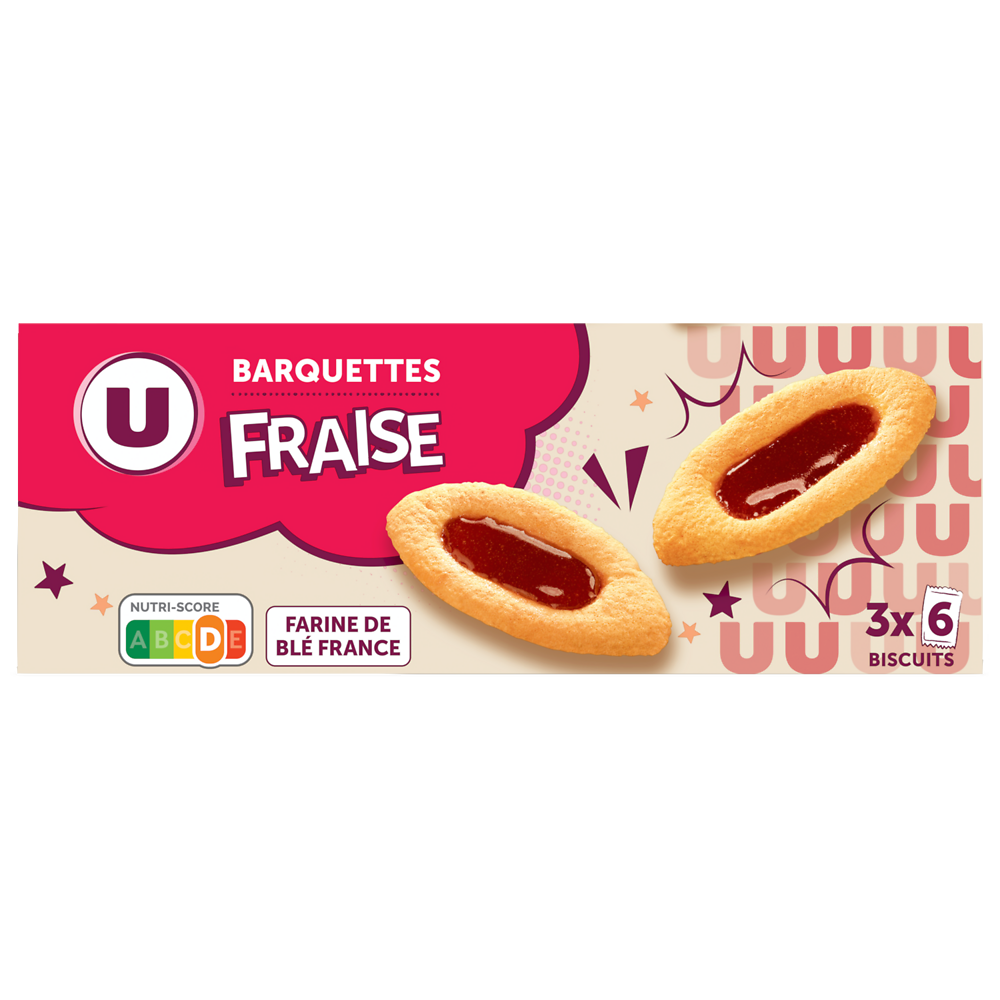 U Gâteau Barquette à la fraise - paquet 120g