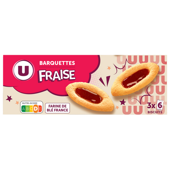 U Gâteau Barquette à la fraise - paquet 120g