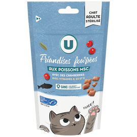 U Friandises fourrées au poisson MSC pour chat stérilisé 60g