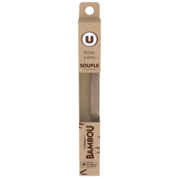 U Brosse à dents bambou souple x1