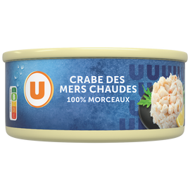 U Crabe des mers chaudes 100% morceaux boîte 1/4 105g