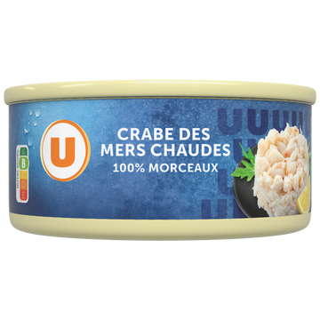 U Crabe des mers chaudes 100% morceaux boîte 1/4 105g