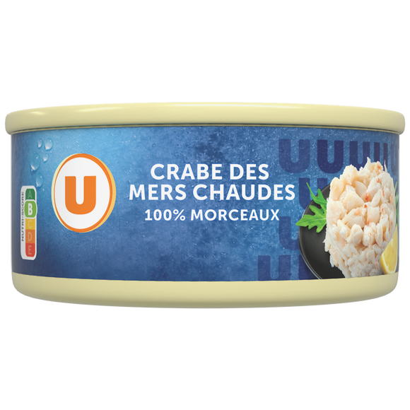 U Crabe des mers chaudes 100% morceaux boîte 1/4 105g