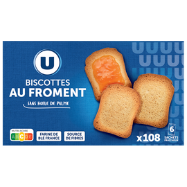 U Biscottes froment antichoc  x108   -  900g