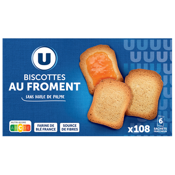 U Biscottes froment antichoc  x108   -  900g