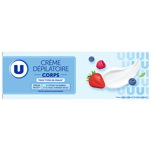 U Crème dépilatoire tous types de peaux, 200ml