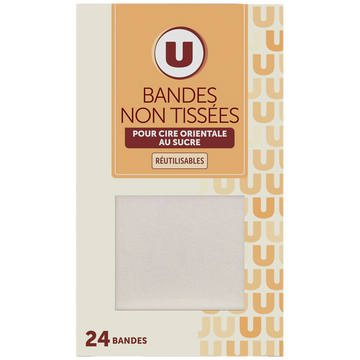 U Bandes non tissées pour cire dépilatoire, x24