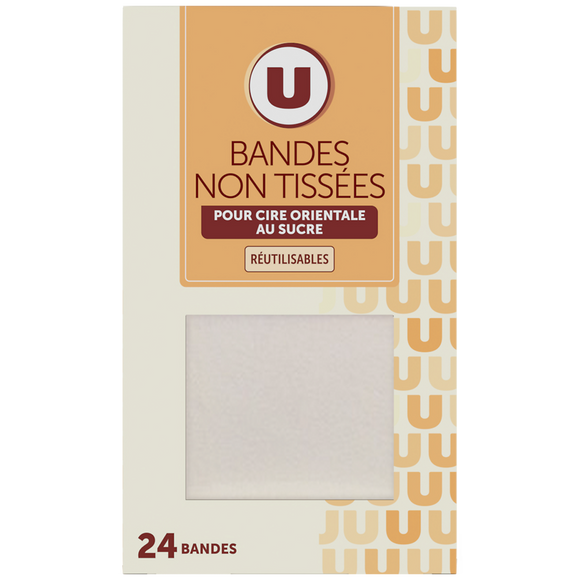 U Bandes non tissées pour cire dépilatoire, x24