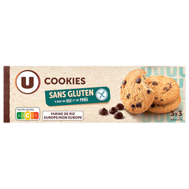 U SANS GLUTEN Cookies pépites chocolat sans gluten 150g