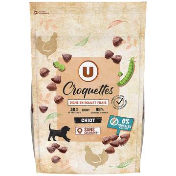 U Croquettes sans céréales riche en poulet frais pour chiot  1,5kg