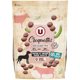 U Croquettes sans céréales riche en boeuf frais pour chien  3kg
