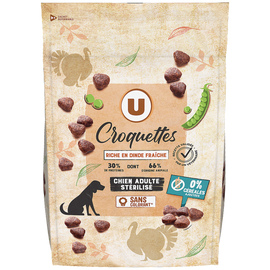 U Croquettes sans céréales riche en dinde fraiche pour chien stérile 3kg