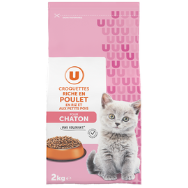 U Croquettes riches en poulet pour chaton  2kg
