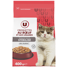 U Croquettes pour chat stérilisé au boeuf & aux légumes 400g