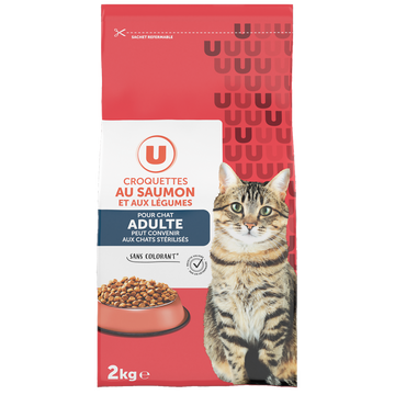 U Croquettes au saumon aux légumes pour chat 2kg