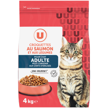 U Croquettes au saumon aux légumes pour chat  4kg