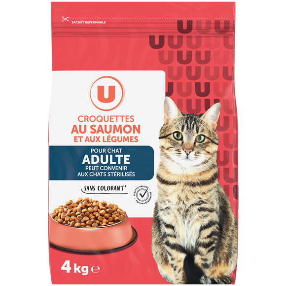 U Croquettes au saumon aux légumes pour chat  4kg